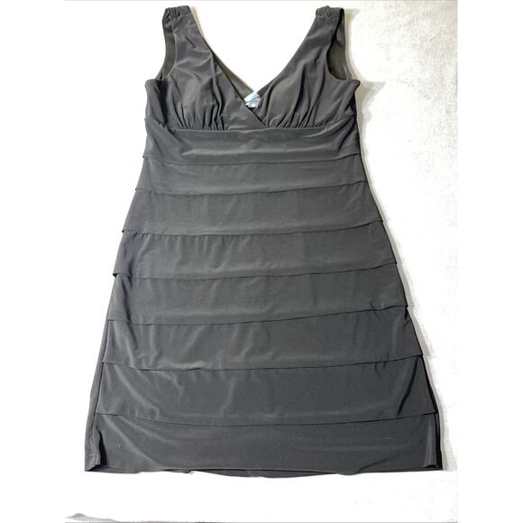 Dress Barn Women's Black Layer‎ Dress Size 12 - Picture 1 of 8
